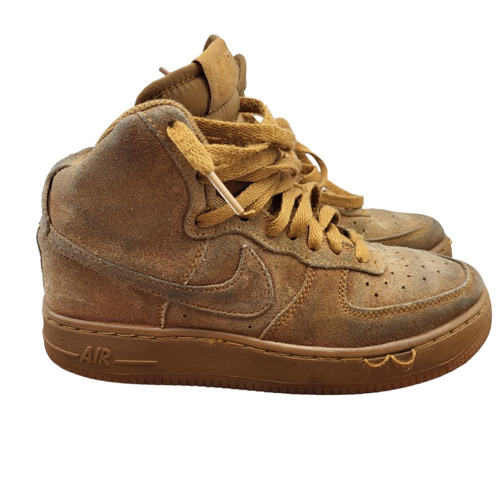 Nike AF1 Air Force 1 High LV8 Wheat Youth GS Sneakers Sz 4.5 Y Shoes 807617-701